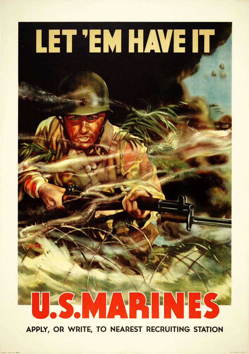 Military Poster / Print: Let 'em have it U.S.... | Pritzker Military