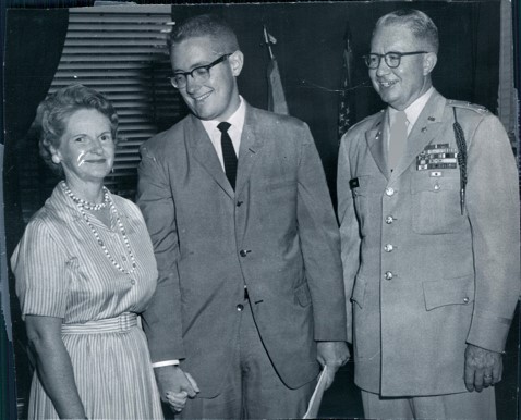 Commissioning of Dr. Flint, then a Medical Student, as a Second Lieutenant in 1962