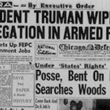 Truman wipes out segregation in armed forces 