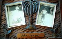 Carved wood frame by Hans Finkle, German POW, friend of John Fenzel
